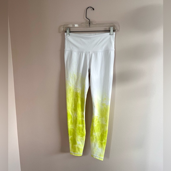 NWOT Athleta Women’s  Leggings in White and Yellow - Picture 1 of 6